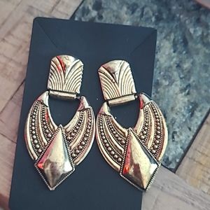 Gold toned Pharaoh's Earrings